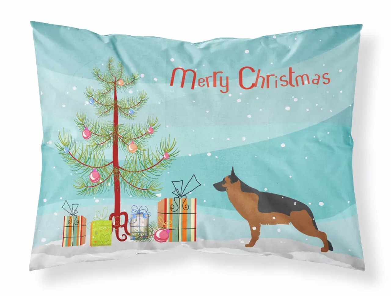 Merry Christmas Tree With Dog Fabric Standard Pillowcase - S000213B001695P072040V000