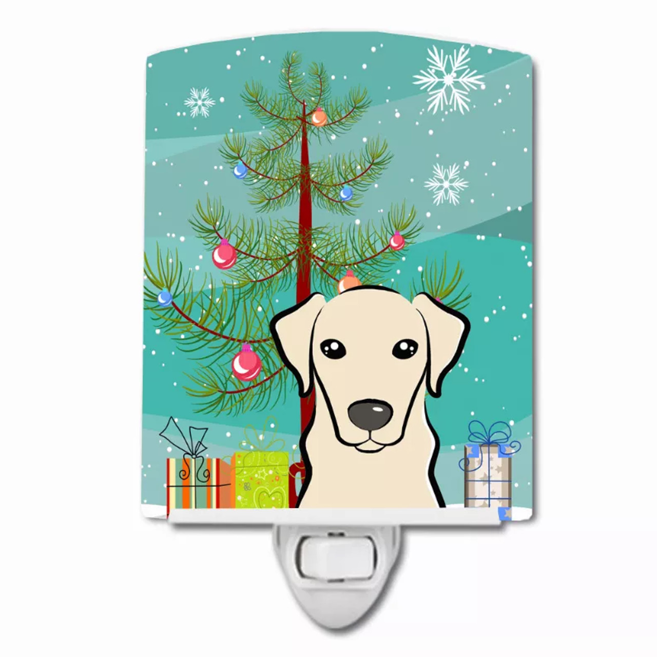 Christmas Tree and Dog Ceramic Night Light - S000213B001695P099049V000