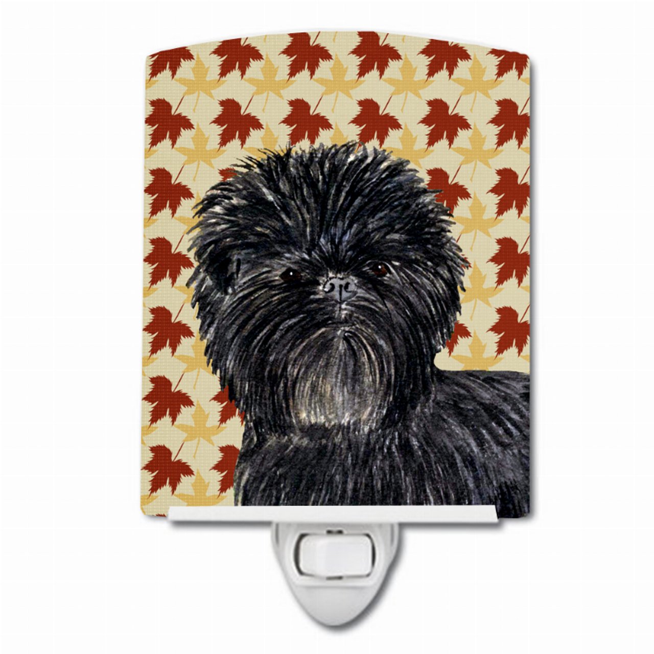 Fall Leaves Dog Art Portrait Ceramic Night Light - SS4345CNL