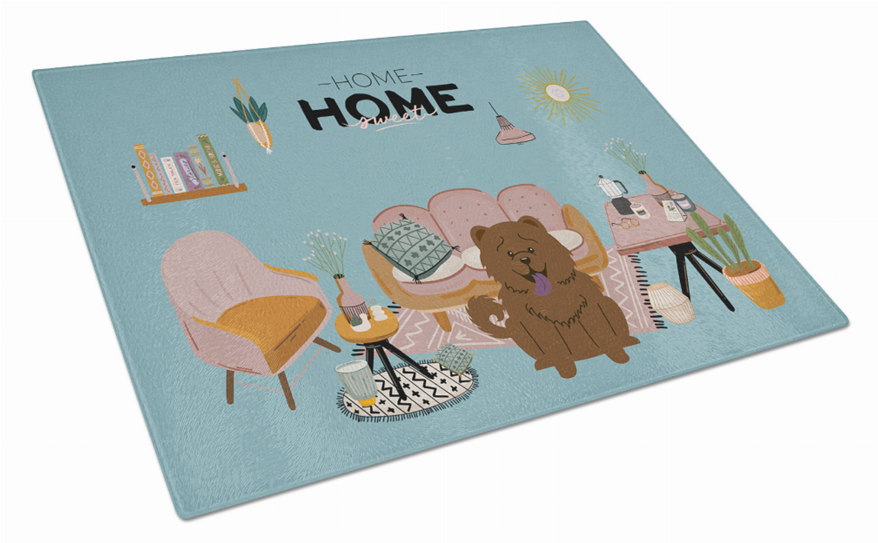 Sweet Home Dog Print Glass Cutting Board Large - S000213B001695P020202V033