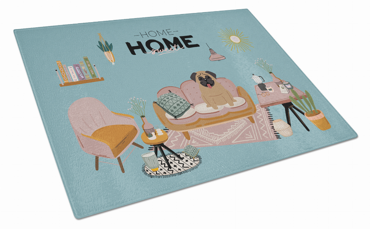 Sweet Home Dog Print Glass Cutting Board Large - S000213B001695P020202V002