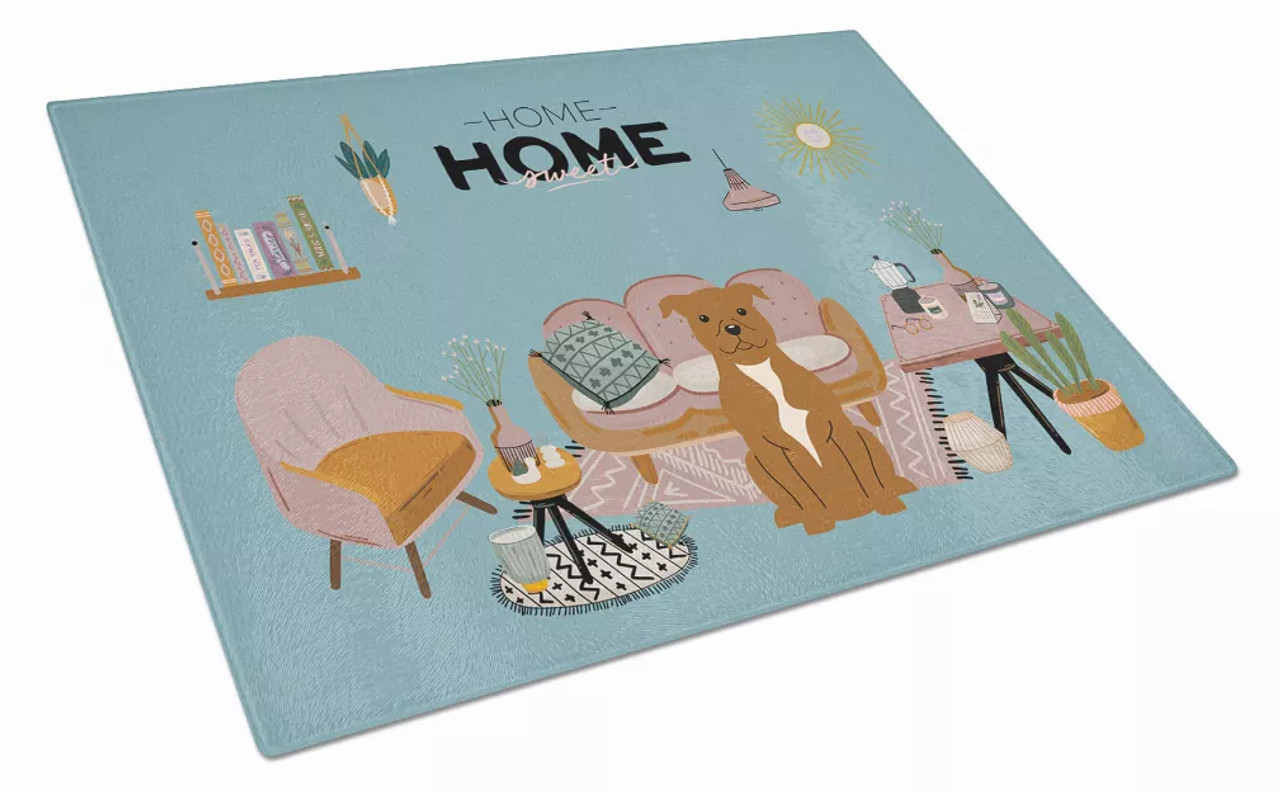 Sweet Home Dog Print Glass Cutting Board Large - S000213B001695P020202V009