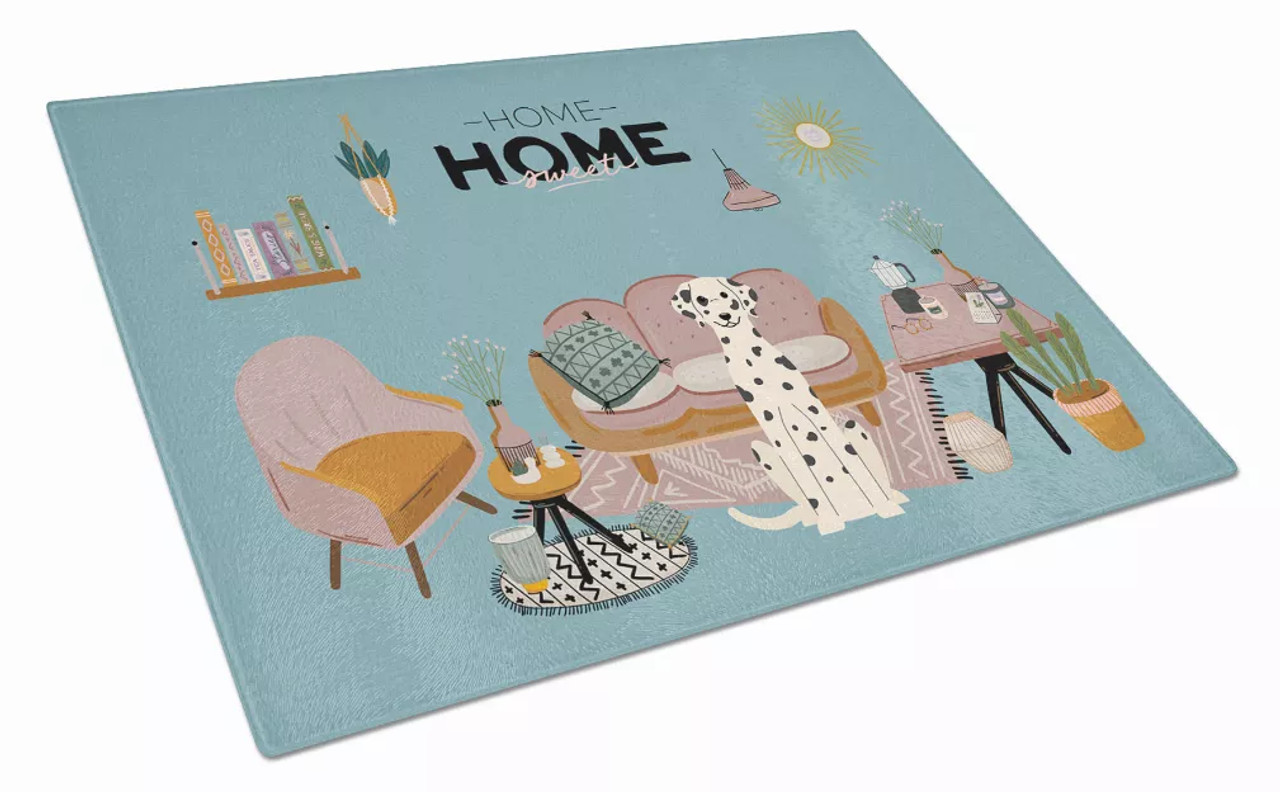 Sweet Home Dog Print Glass Cutting Board Large - S000213B001695P020202V020