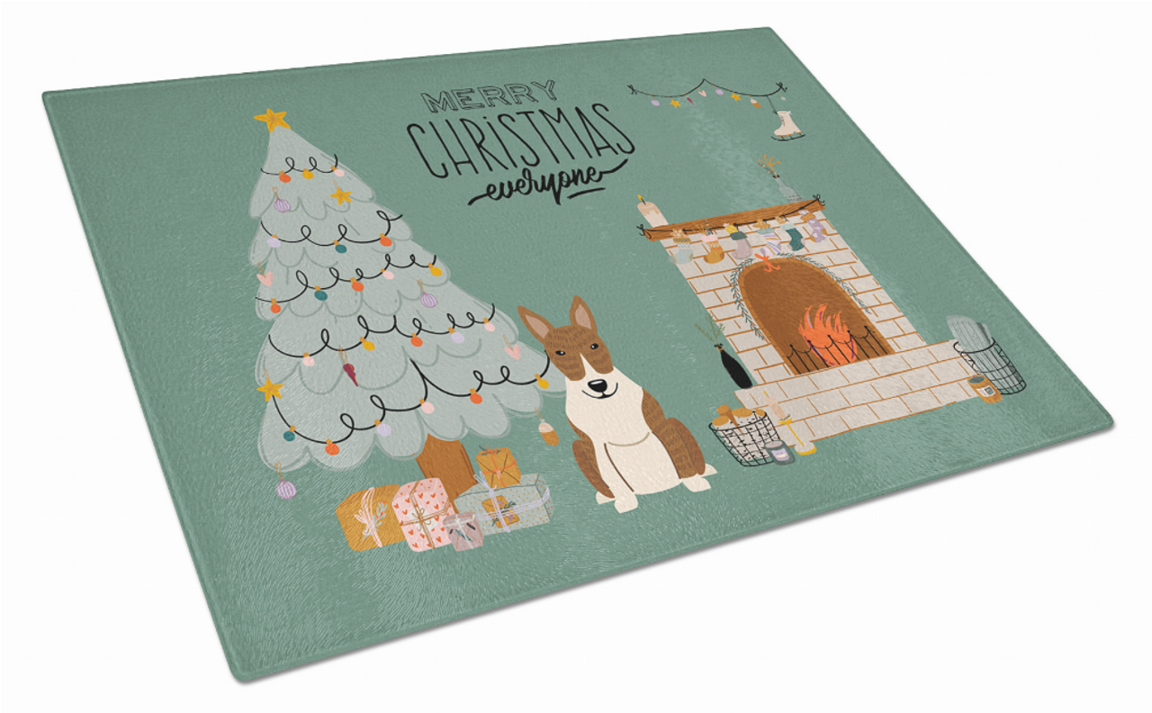 Christmas Everyone Dog Print Glass Cutting Board Large - CK7700LCB