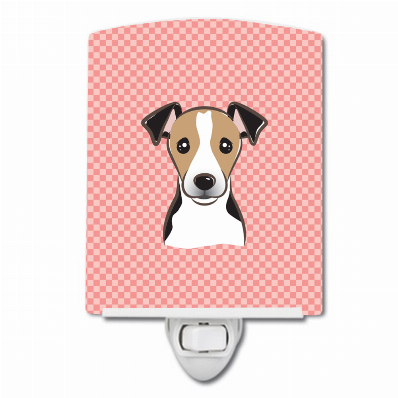 Checkerboard Design with Dog Ceramic Night Light - BB1261CNL