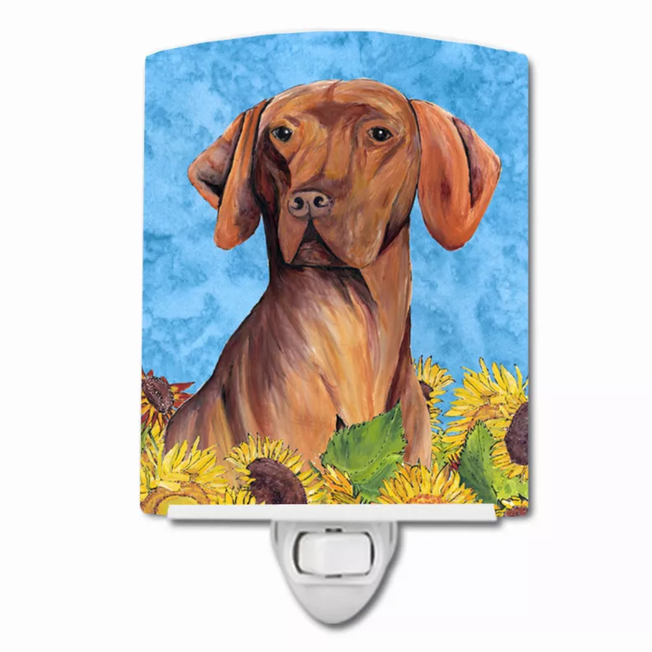 Dog In Summer Flowers Ceramic Night Light - S000213B001695P103197V000