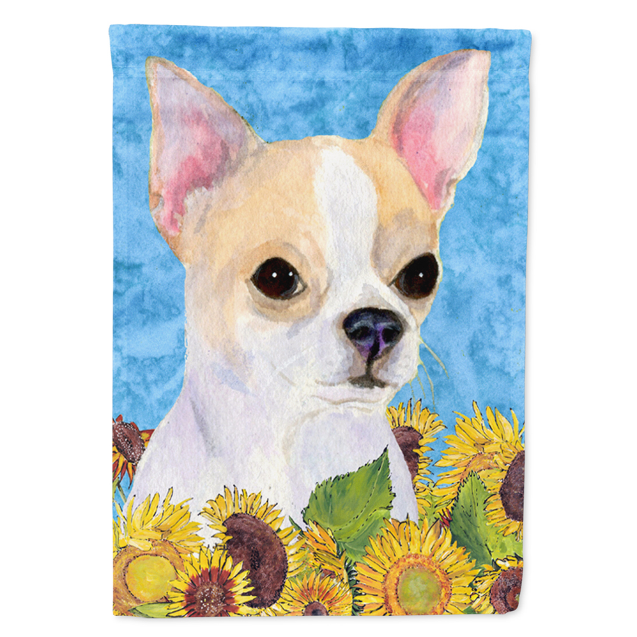 Dog in Summer Flowers Flag Garden Size - S000213B001695P119105V000