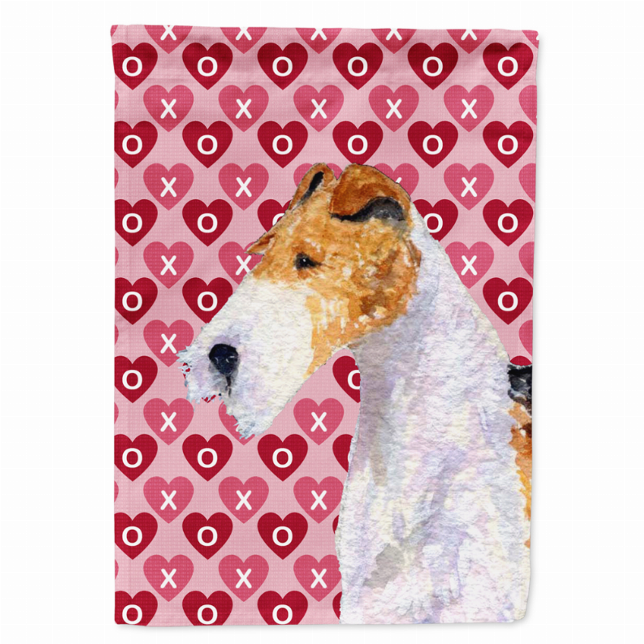 Hearts Love and Valentine's Day Dog Portrait Flag Garden Size - SS4478GF
