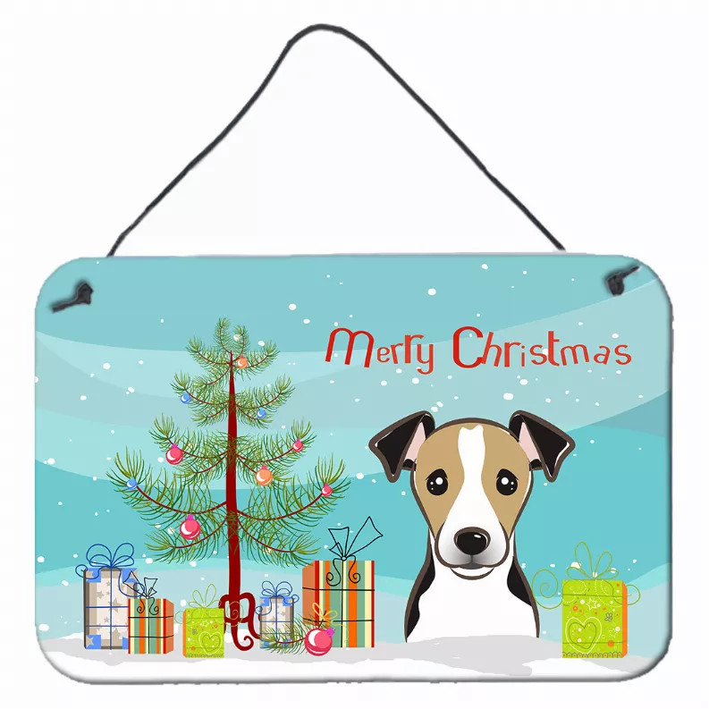 Christmas Tree and Dog Art Wall or Door Hanging Prints - S000213B001695P058014V000