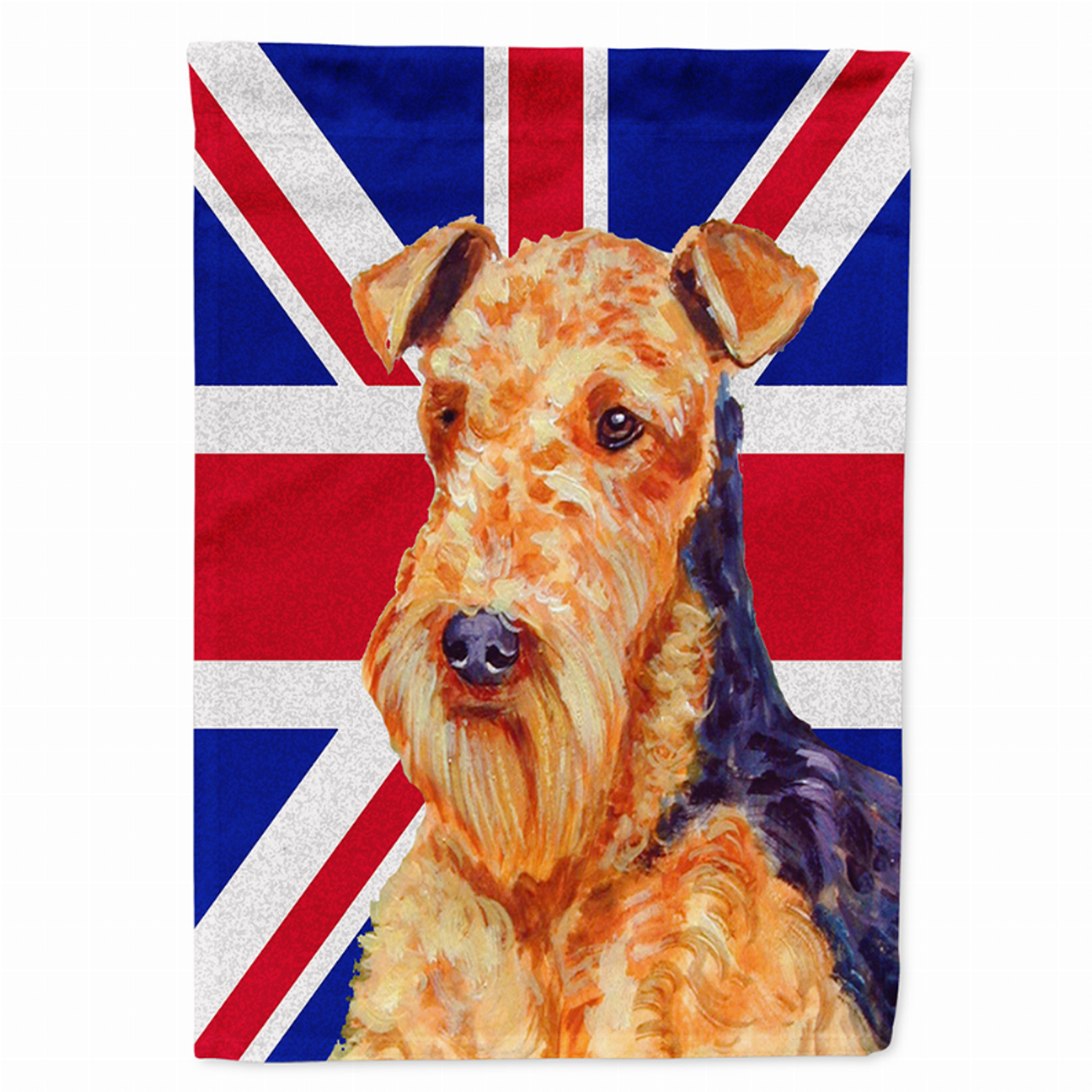 Dog with English Union Jack British Flag Garden Size Flag - LH9488GF