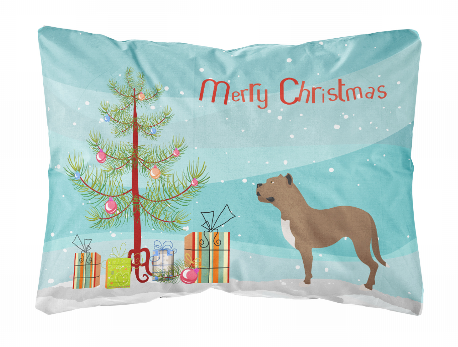 Christmas Tree Dog Art Canvas Fabric Decorative Pillow Style 2 - BB8501PW1216
