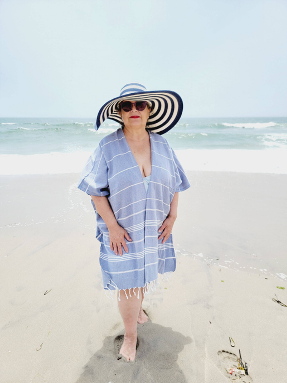 Kimono, Beach cover up, Beach Dress, Hand made Light cover