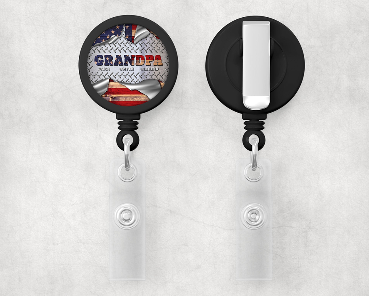 grandpa 1" Retractable Badge Reel
