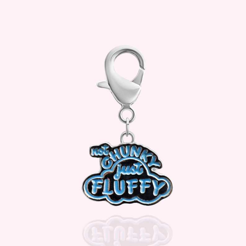 "Not Chunky Just Fluffy" Dog Collar Charm