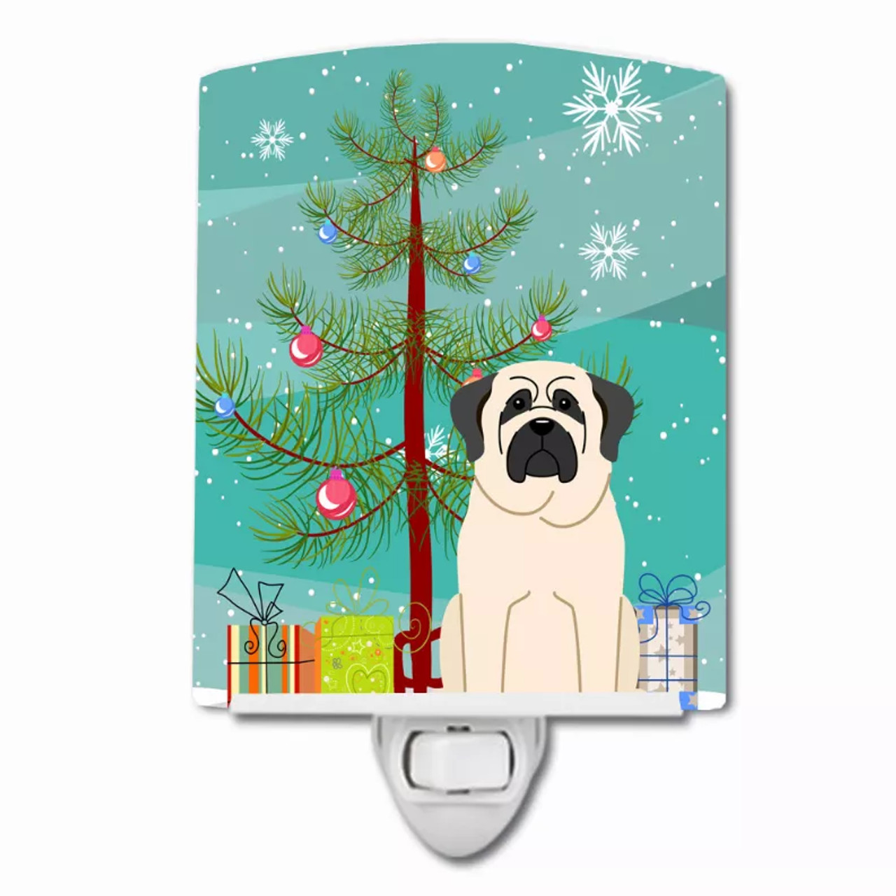 Christmas Tree and Dog Ceramic Night Light - S000213B001695P099679V000