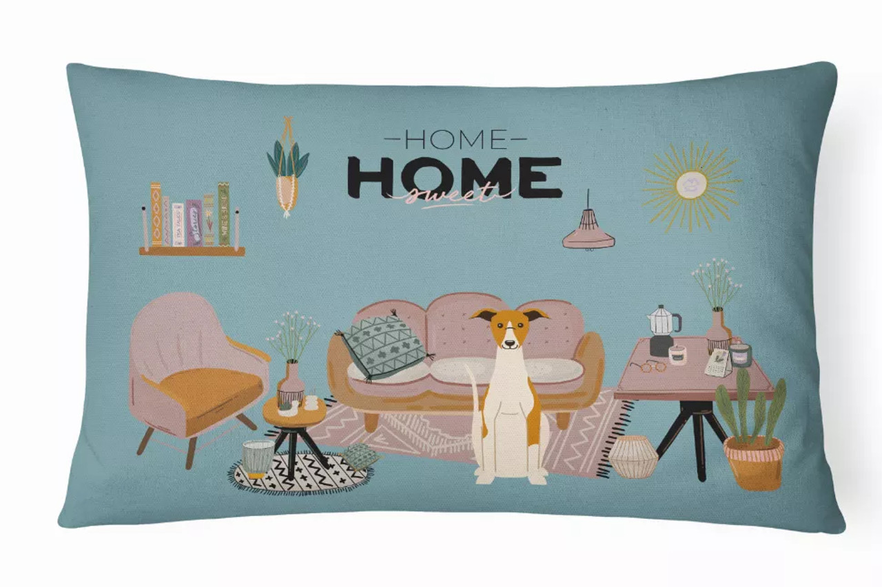 Sweet Home Dog Art Canvas Fabric Decorative Pillow - S000213B001695P020587V000