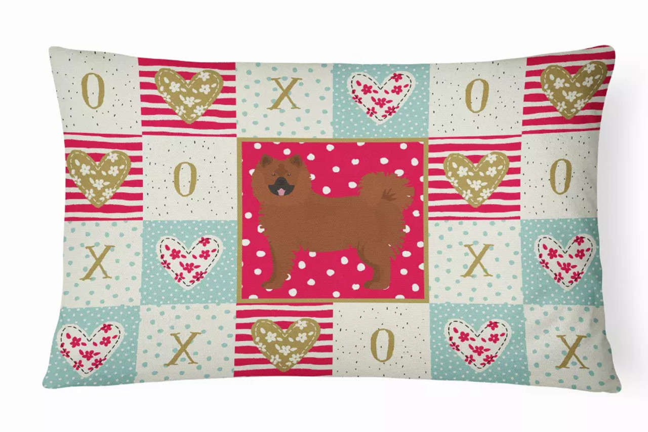 Dog Love Artwork Canvas Fabric Decorative Pillow - S000213B001695P018059V000