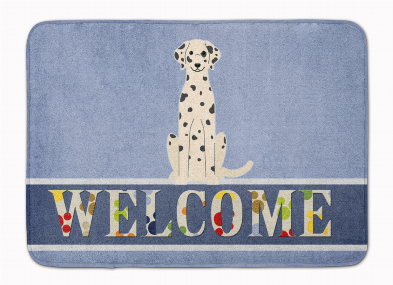 Dog Breed Print Machine Washable Memory Foam Welcome Mat - BB5678RUG