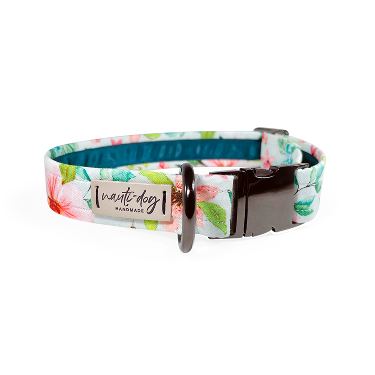 Magnolia Watercolor Spring Floral Buckle & Martingale Dog Collar - S002793B002925P000072V046