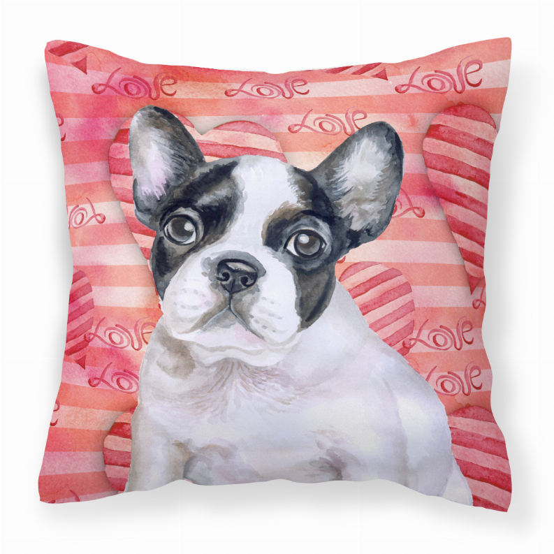 Dog With Love Stripes Fabric Decorative Pillow - S000213B001695P114270V000