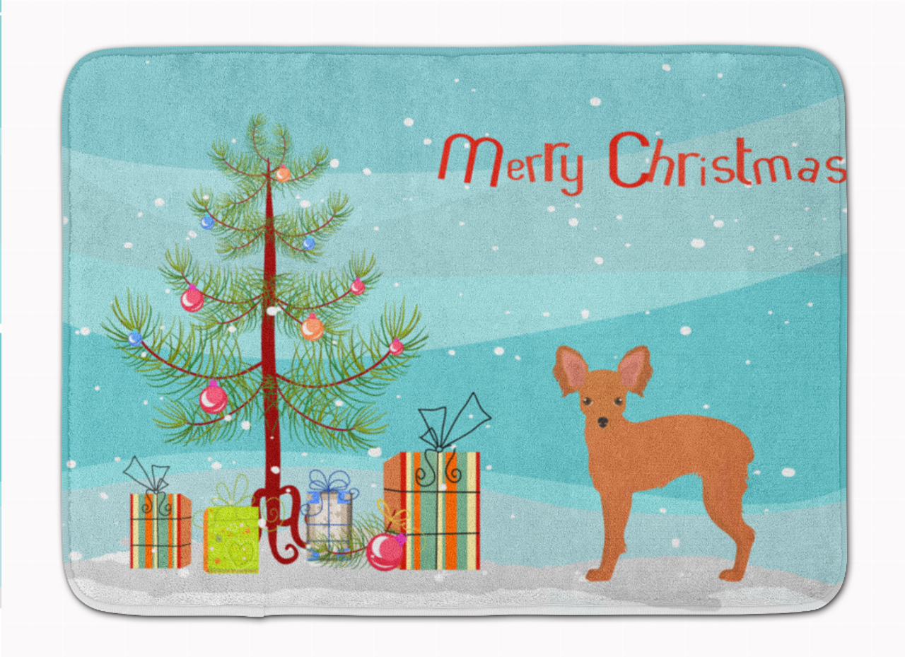 Christmas Tree Dog Art Machine Washable Memory Foam Mat - S000213B001695P001453V006