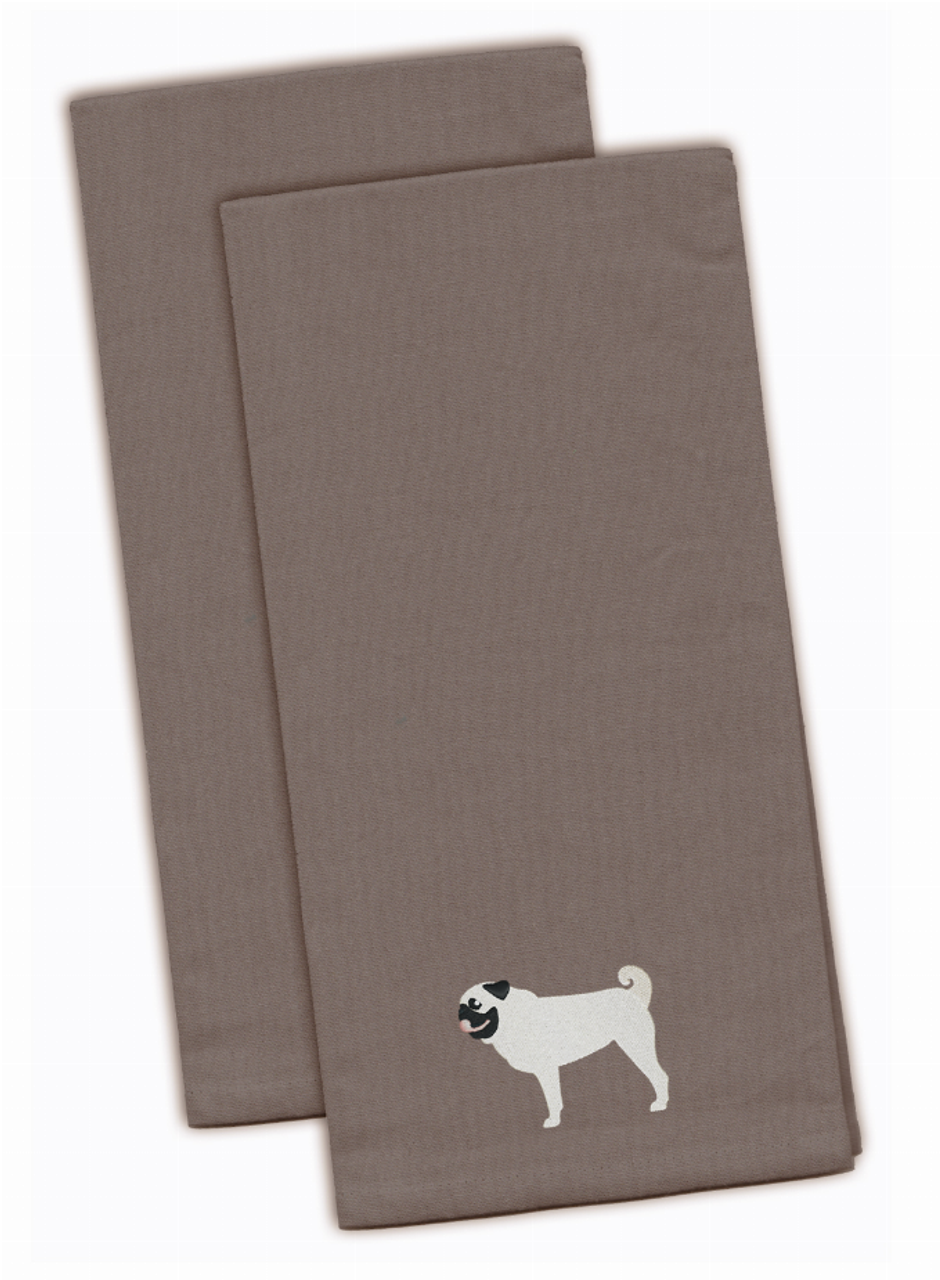 Dog Design Embroidered Kitchen Towel Set of 2 - BB3447GYTWE