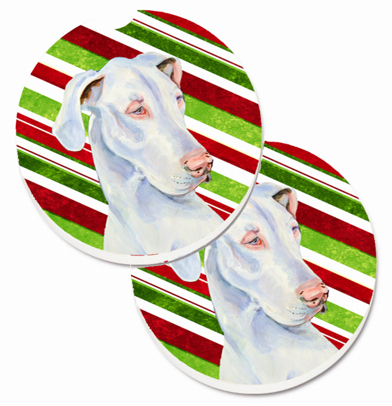 Dog Themed Holiday Christmas Cup Holder Car Coasters (Set of 2) - LH9221CARC
