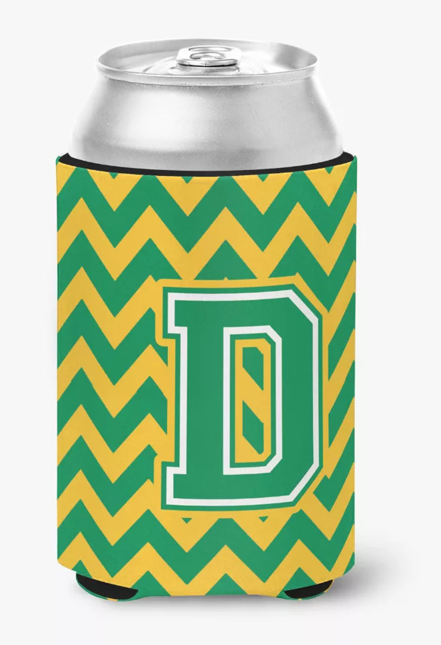 Monogram Letter Chevron Can or Bottle Hugger - CJ1059-DCC