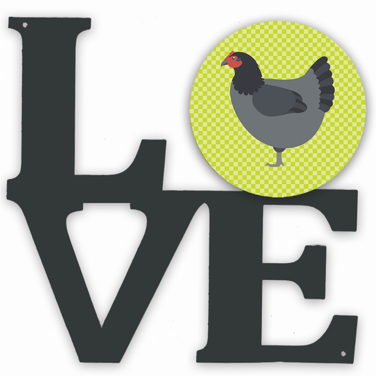 Bird Profile Artwork Metal LOVE Wall Decor - BB7661WALV