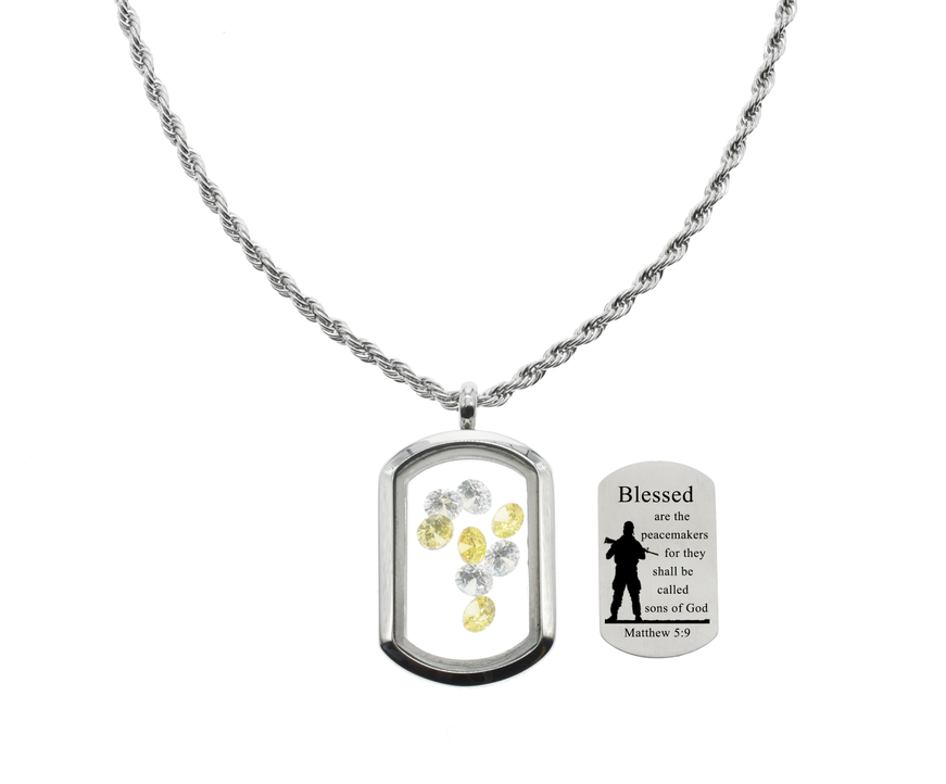 Inspirational Tag Lockets With High Grade Cubic Zirconia By Pink Box - PinkBox-6-000620