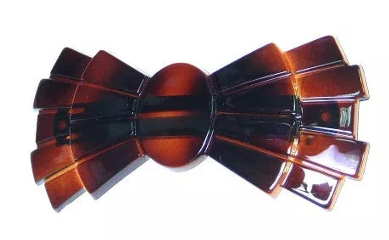 Multi Tier Detail Bow Tortoise Shell Barrette - 331-05