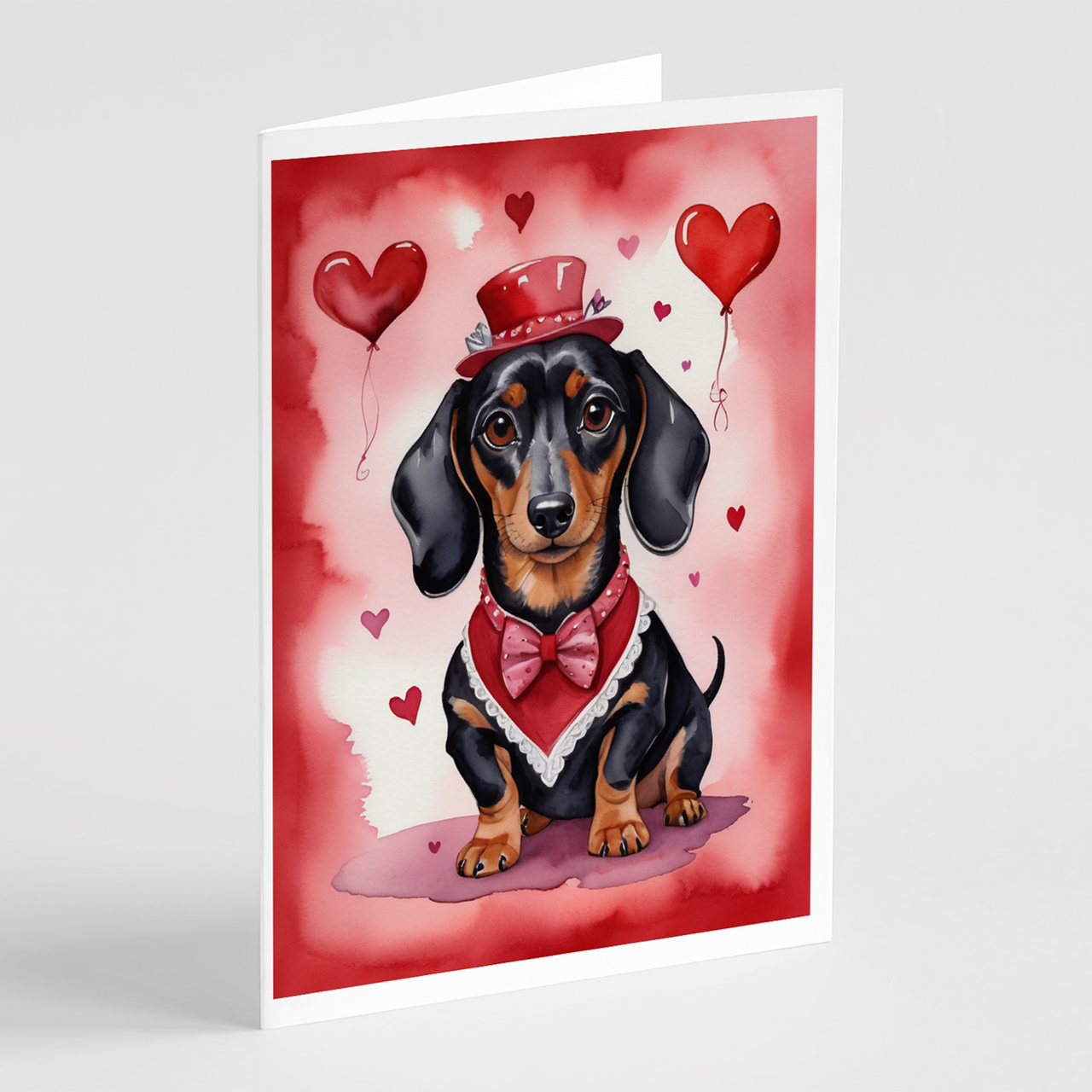 Dachshund My Valentine Greeting Cards Pack of 8