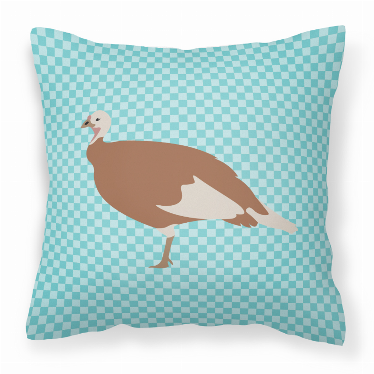 Blue Check Themed Fabric Decorative Pillow - S000213B001695P093284V000