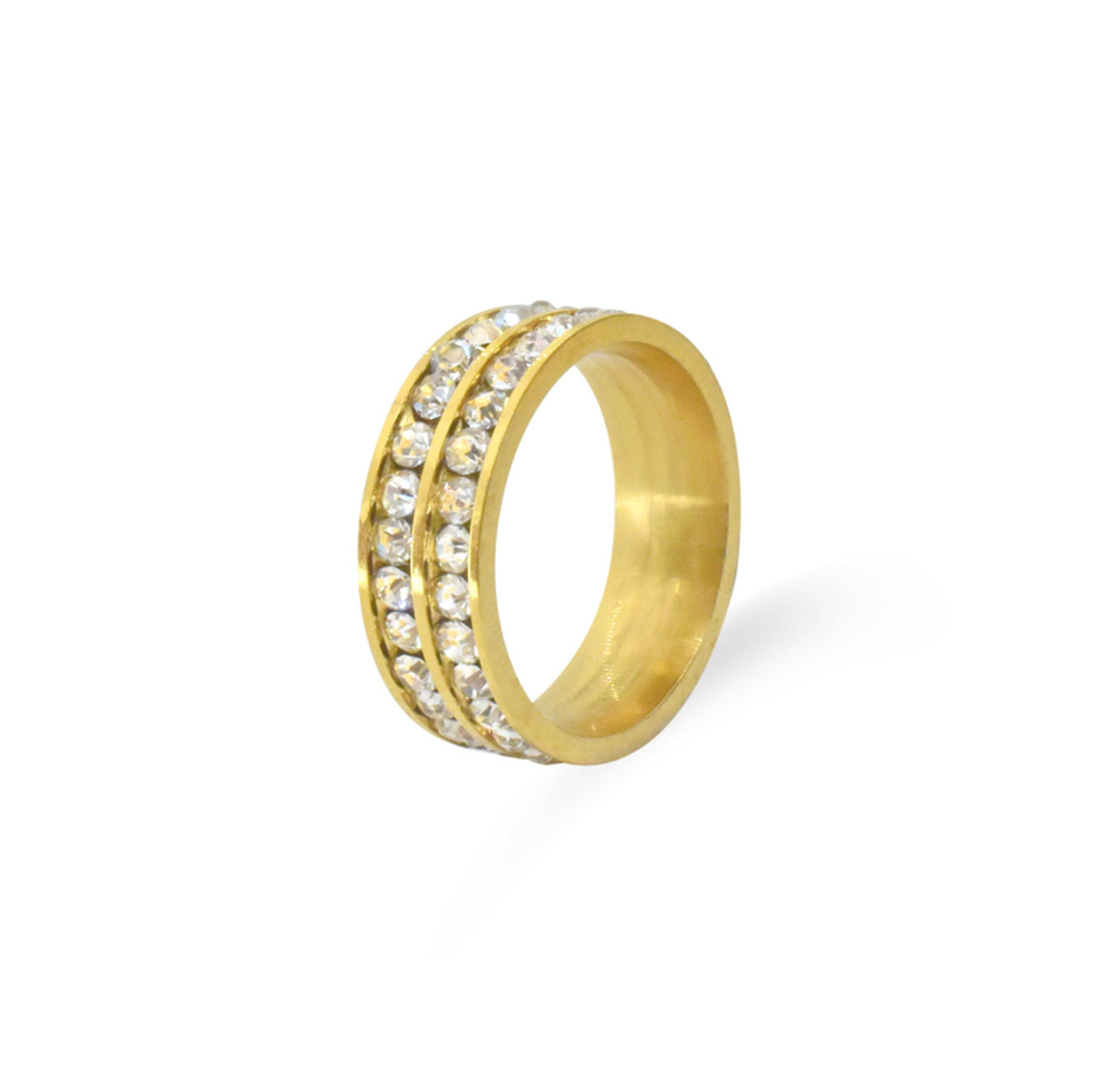 CAPUCINE GOLD DOUBLE ETERNITY RING
