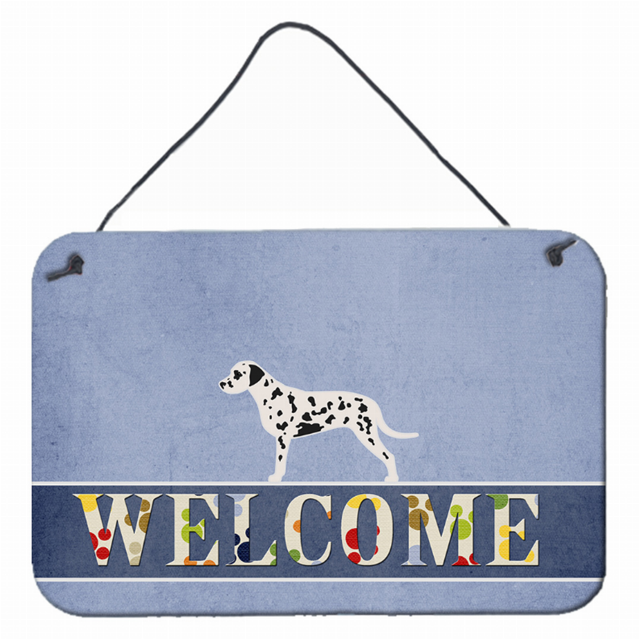 Welcome Sign with Dog Wall or Door Hanging Prints - S000213B001695P079406V000