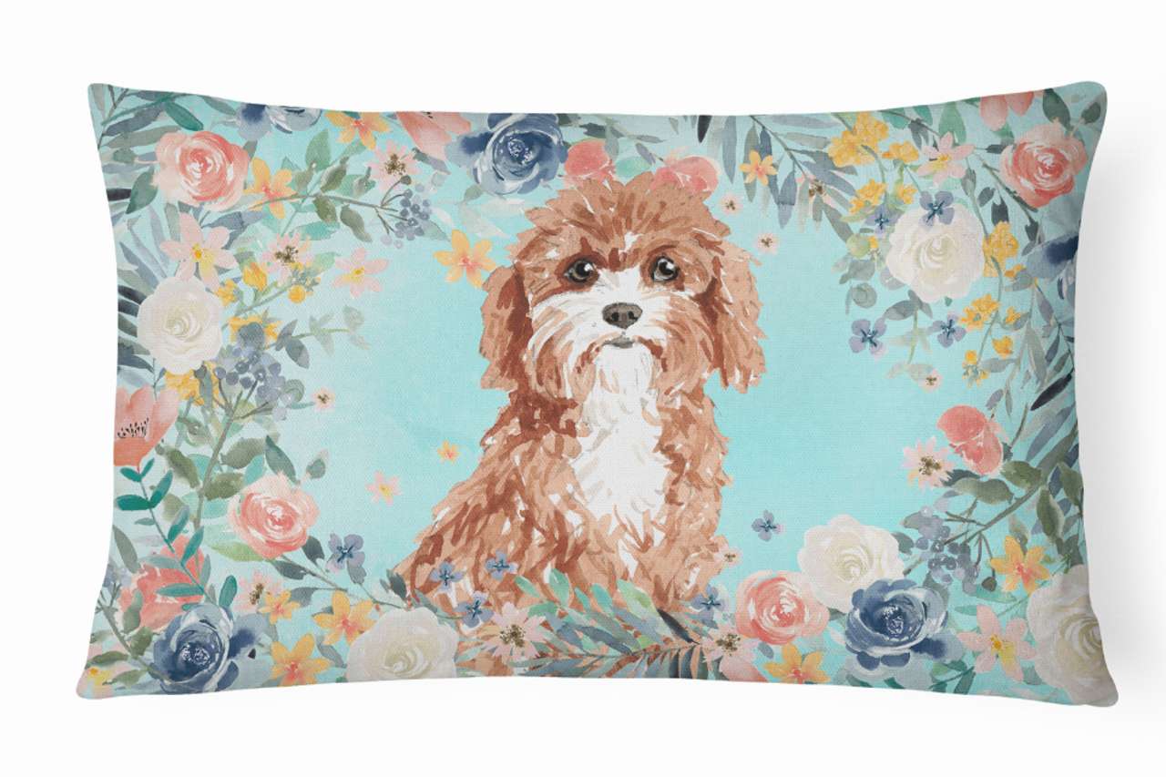 Dog Art Canvas Fabric Decorative Pillow