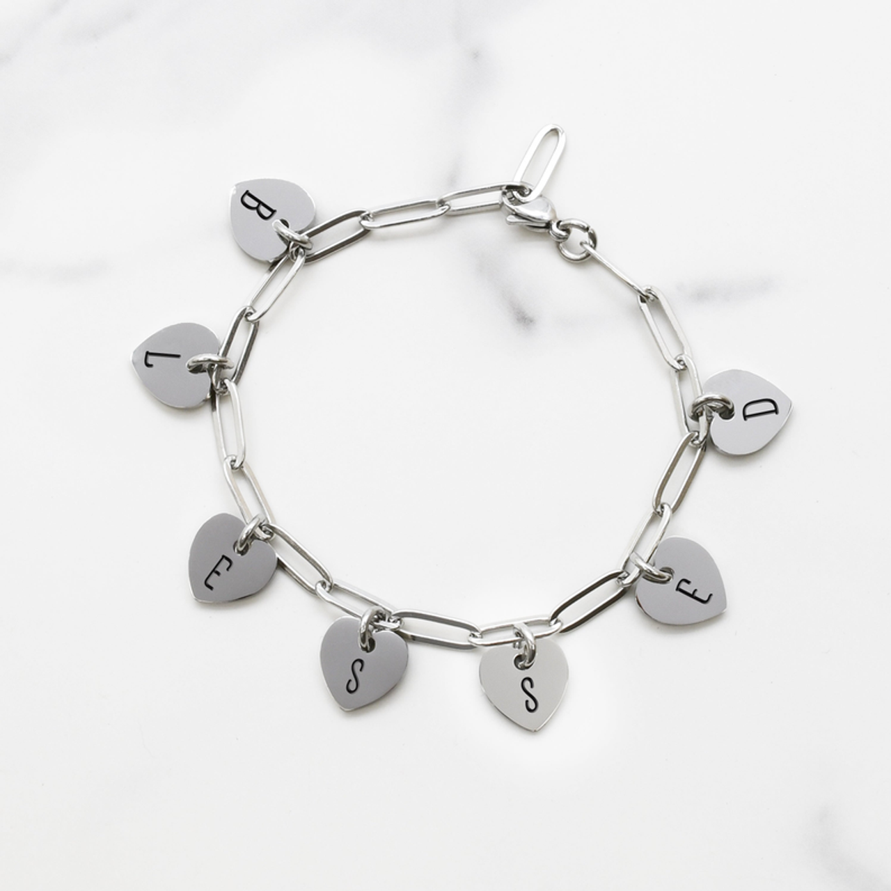 Fully Adjustable Inspirational Heart Charmed Bracelets - PinkBox3-4512