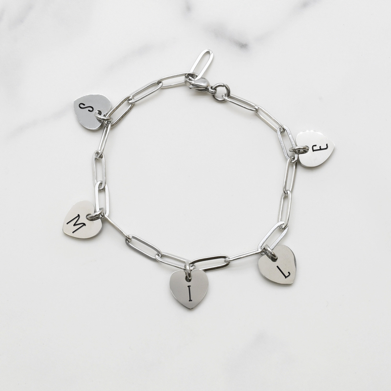 Fully Adjustable Inspirational Heart Charmed Bracelets - PinkBox3-4483