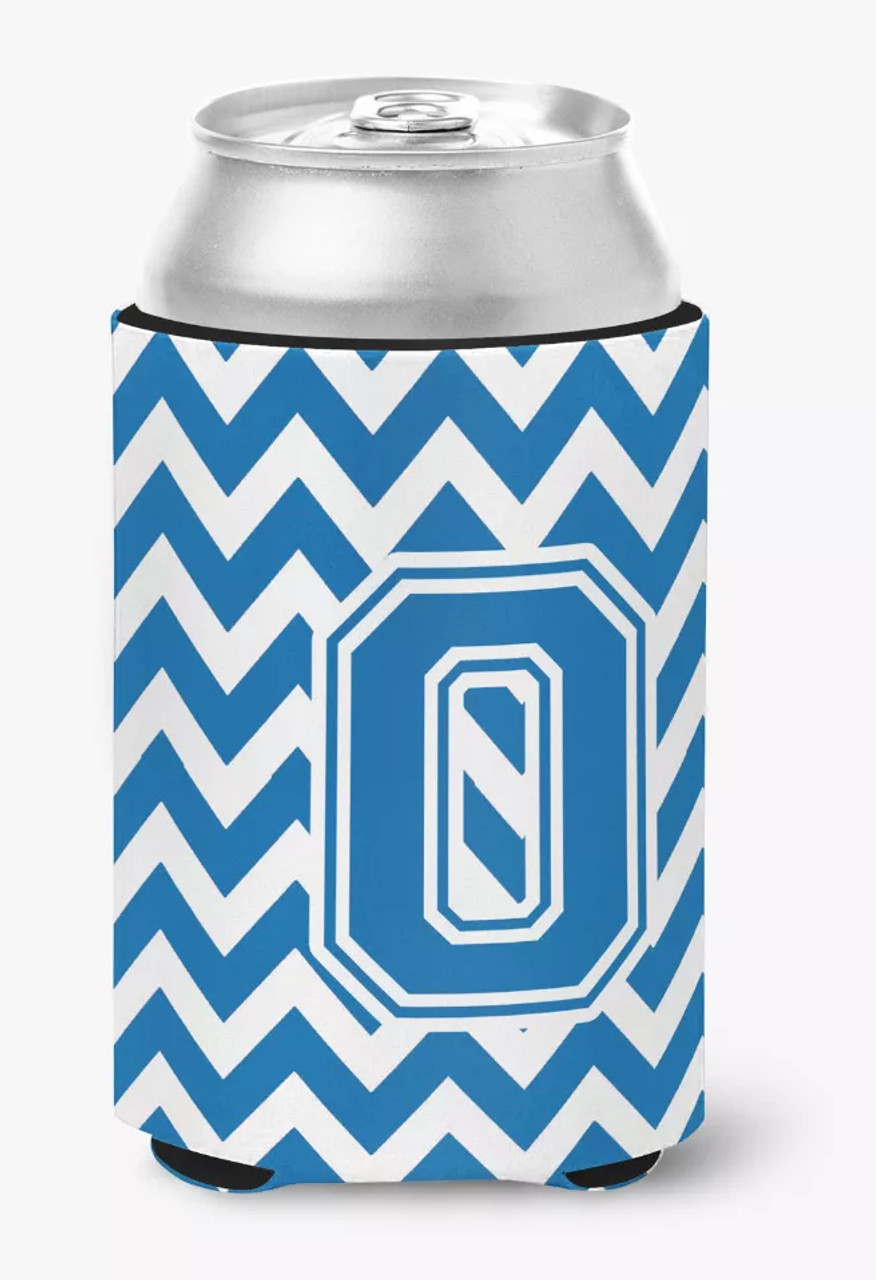 Monogram Letter Chevron Can or Bottle Hugger - CJ1056-OCC