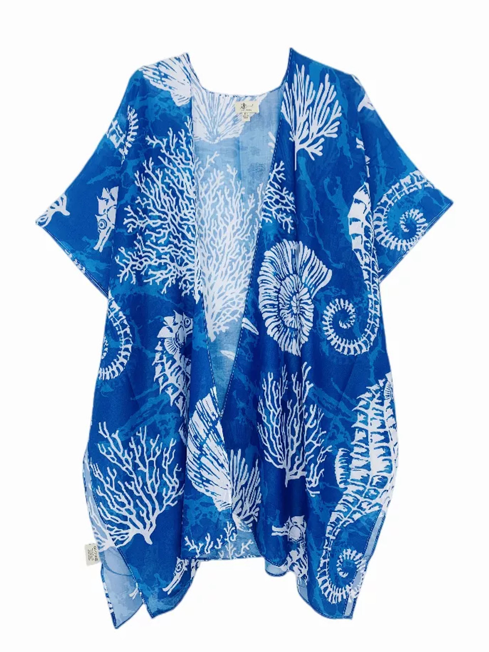 Seahorse Shell & Coral Kimono