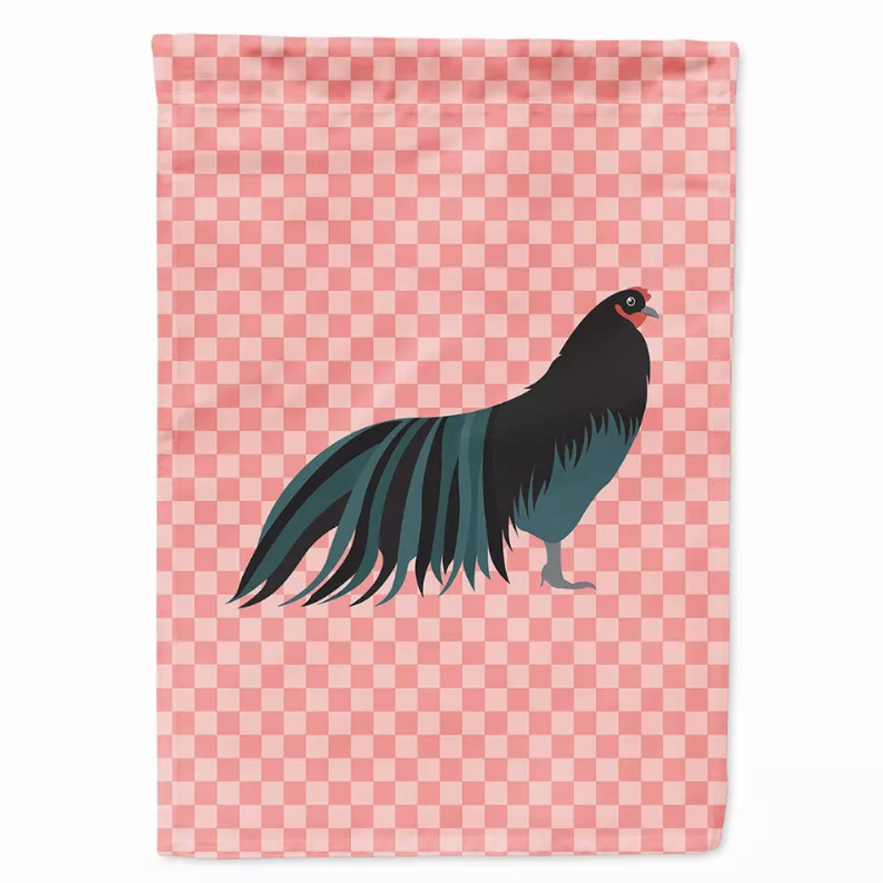Animal/Bird Themed Pink Check Flag Canvas - BB7833CHF