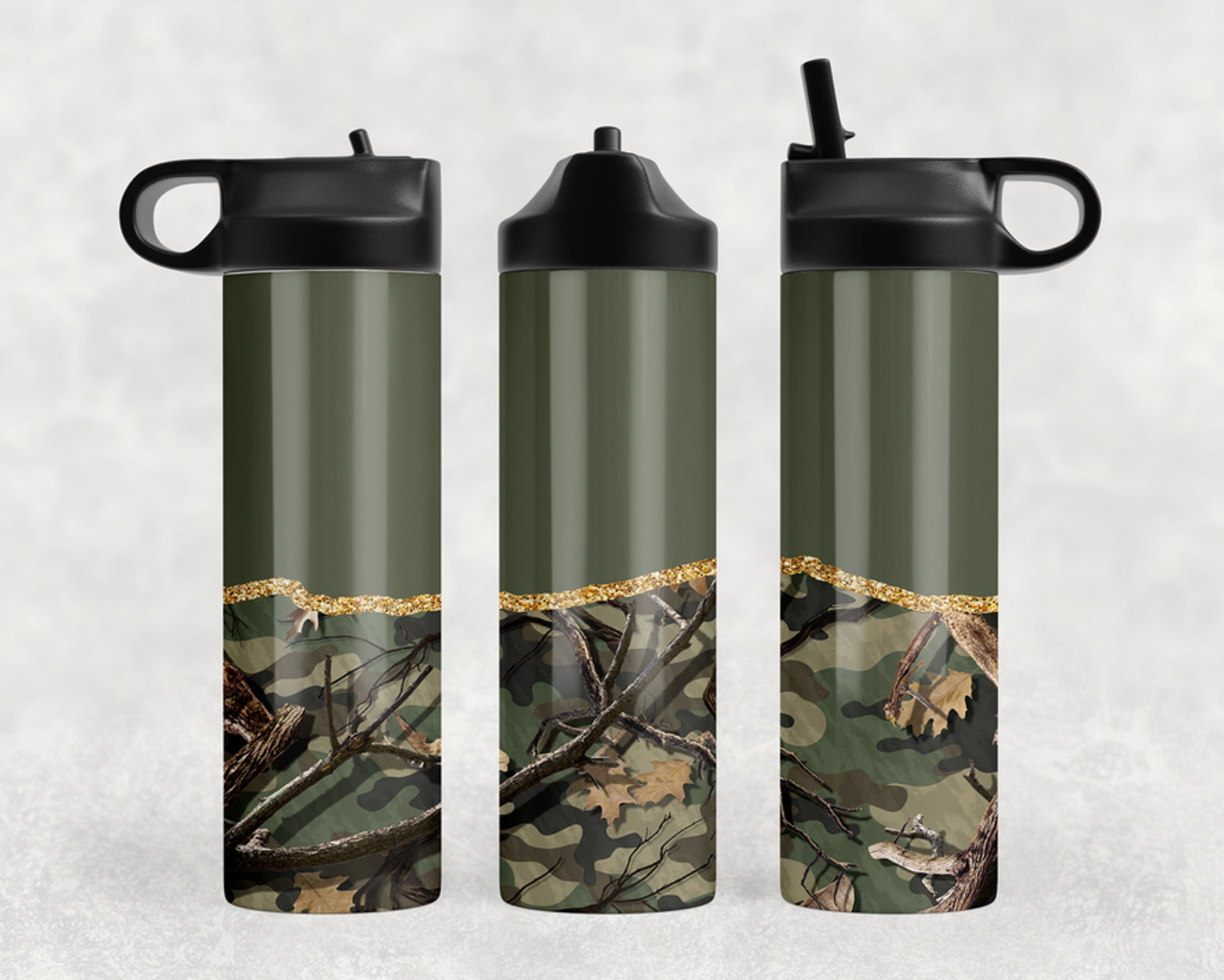 Camo Steel Water Bottle
