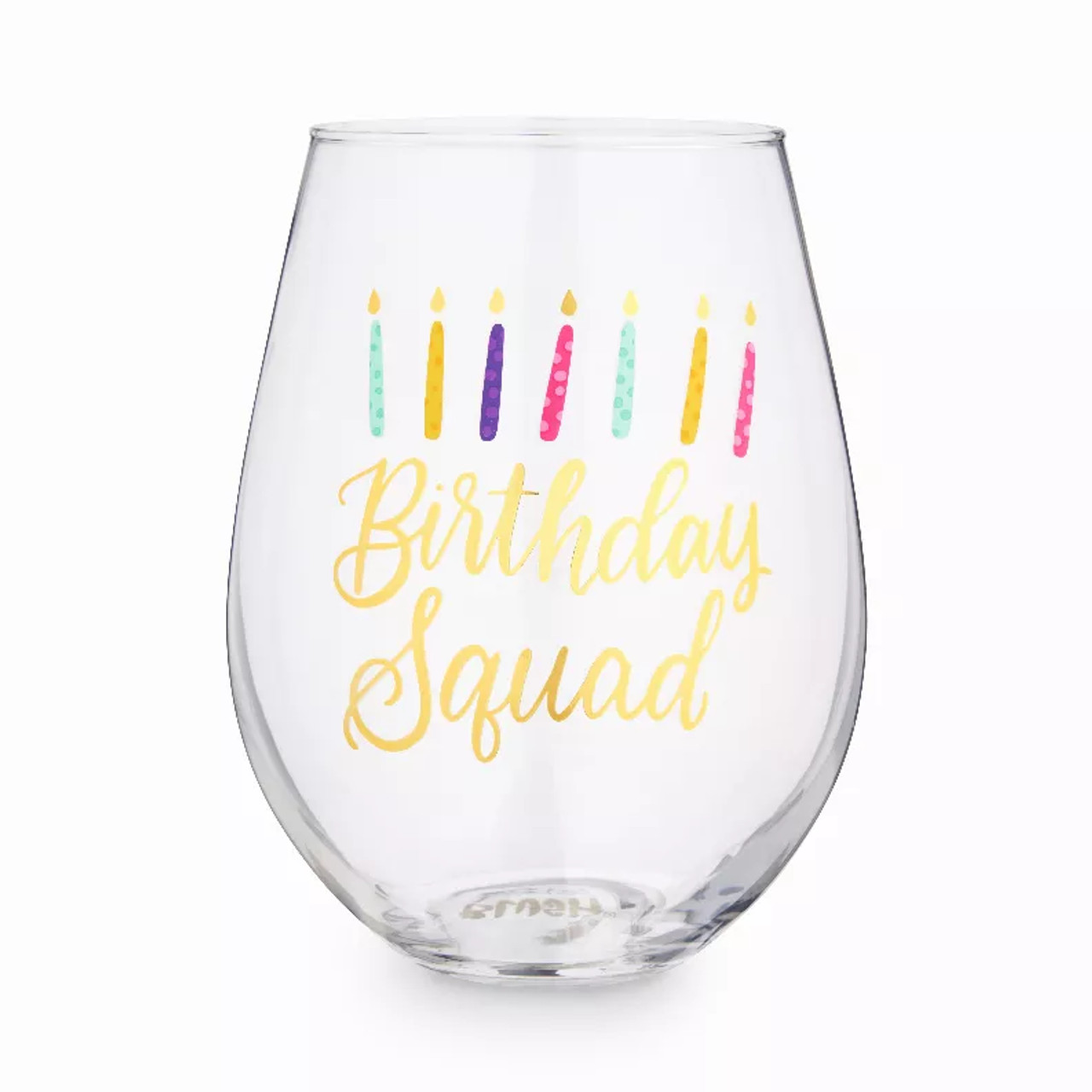 Birthday Squad Stemless Wine Glass By Blush