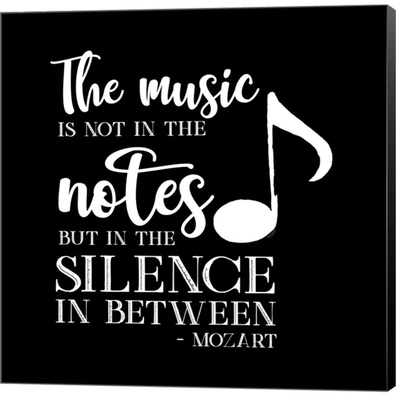 Moved by Music black II-Mozart by Tara Reed, Canvas Art