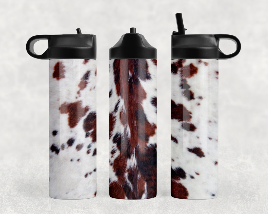 faux cowhide Steel Water Bottle