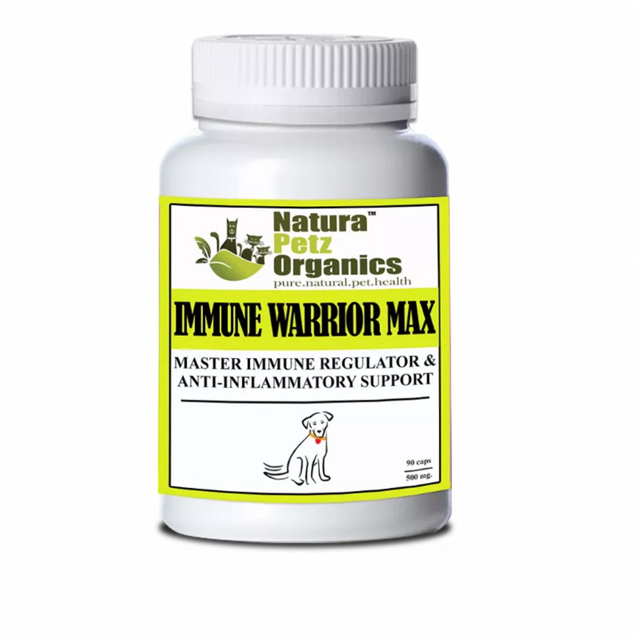 Immune Warrior Max Master Blend Capsules* Immune Regulator & Anti-Inflammatory Support* For  Dogs & Cats - IMMWARRIOR90DOG