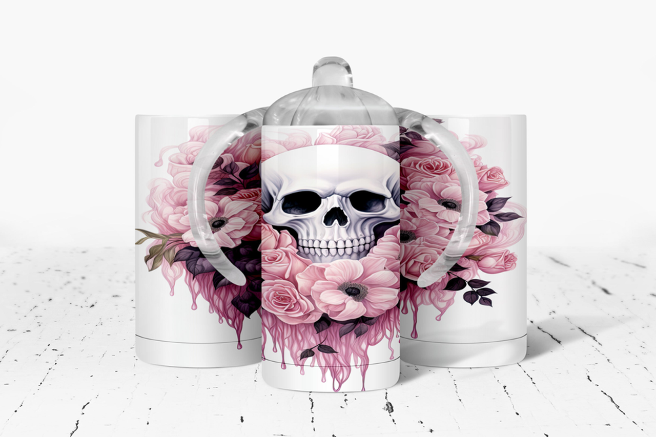 Skull Insulated Kids Dual Lid Sippy Cup Tumbler