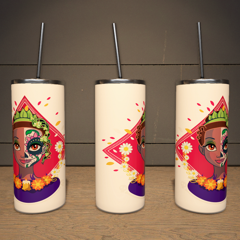 20oz Disney Princess Day Of The Dead Tumbler