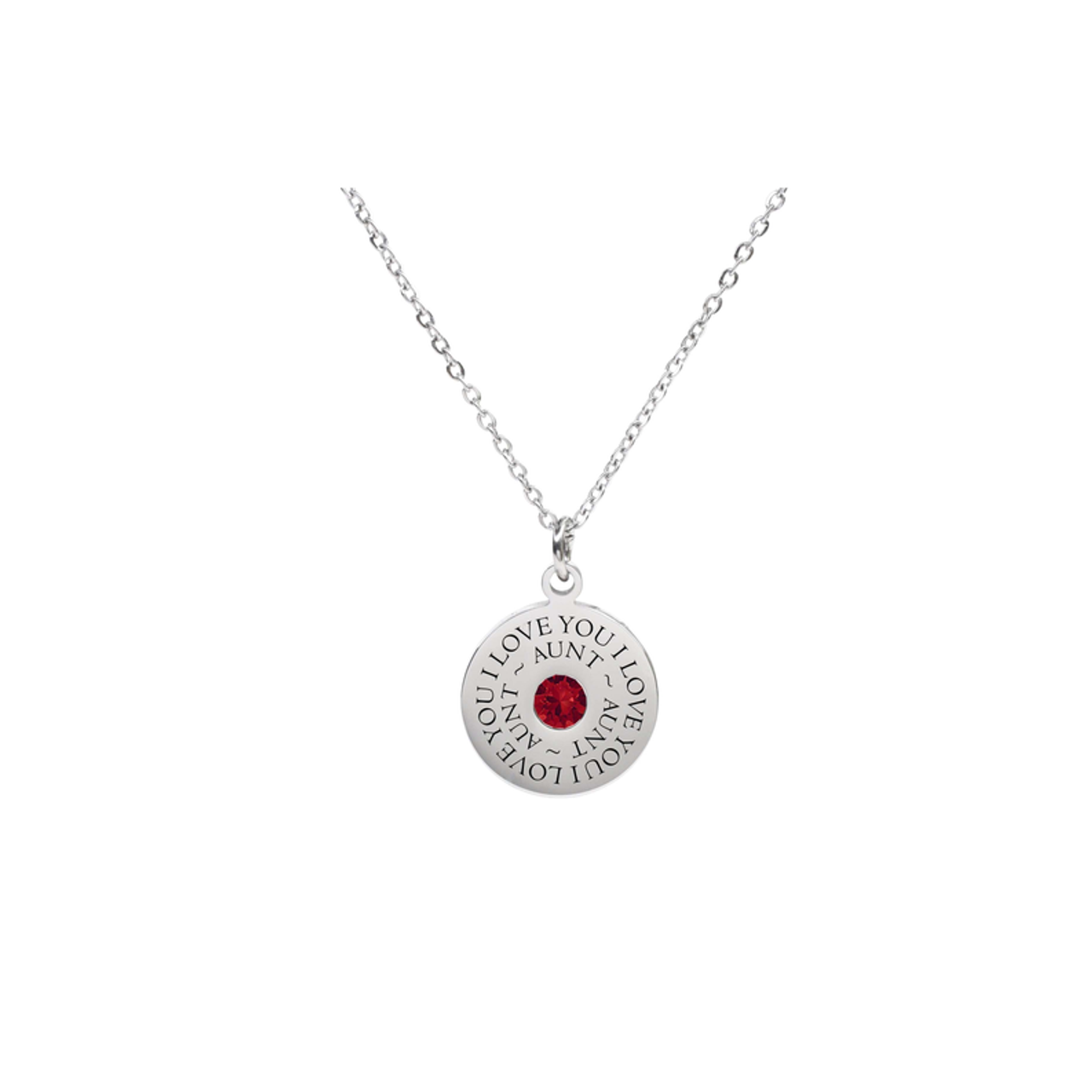 Round Inspirational Pendant Necklace Made With Crystals From Austrian Crystals By Pink Box - PinkBox-25-6037