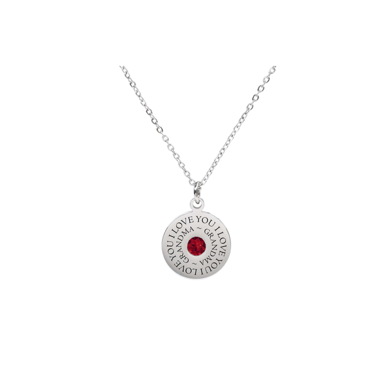 Round Inspirational Pendant Necklace Made With Crystals From Austrian Crystals By Pink Box - PinkBox-25-6049